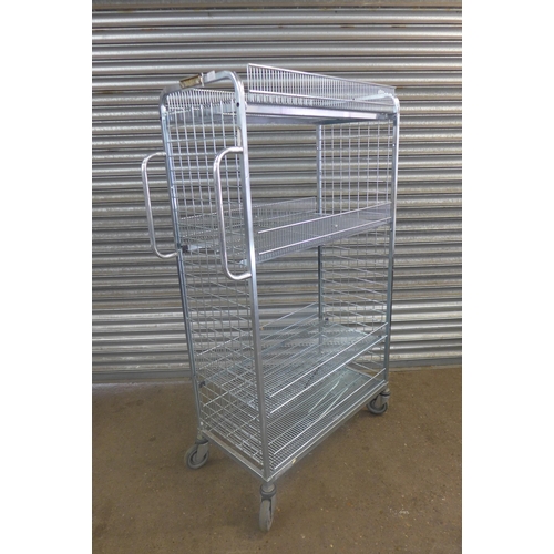 5240 - A galvanised steel multi tier trolley