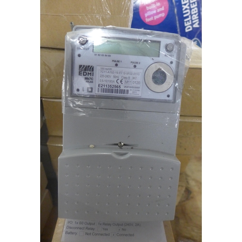 5288 - A quantity of 12 MK7C electricity meters - single phase, 2 wire 220/240V