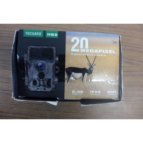 5291 - A quantity of tech items including a Toguard Mega Pixel 20 digital trail camera, a HD web cam, an 8 ... 