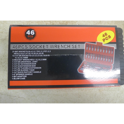 5342 - A 46 piece socket set, unused