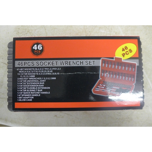 5343 - A 46 piece socket set, unused