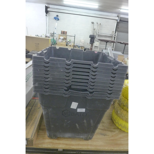 5344 - 10 x 400 x 400 x 400mm black plastic planters