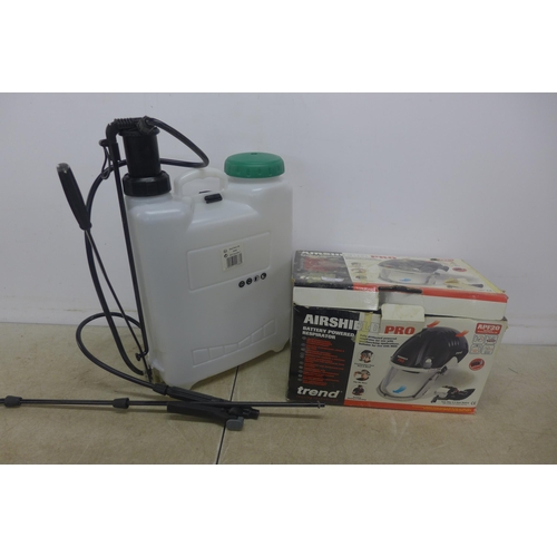 5354 - An Airshield Pro battery powered respirator and a backpack power sprayer