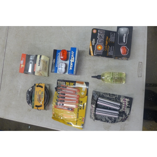 5168 - A pallet of assorted items from a bicycle shop clearance including Mud Guards, Pumps, Lights, Casset... 