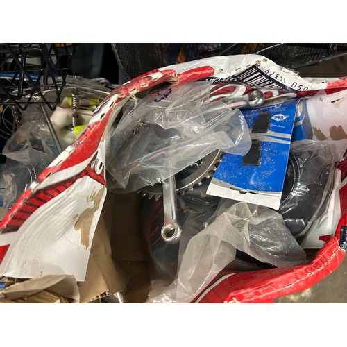 5169 - A pallet of assorted items from a bicycle shop clearance including a quantity of Cycle Helmets, 7 Ba... 