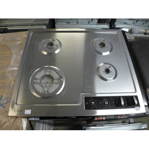 4014 - 2 x Zanussi Easy Cook Gas Hobs and CDA Gas 4 burner Hob  ,(Hob caps and burners missing)  *This lot ... 