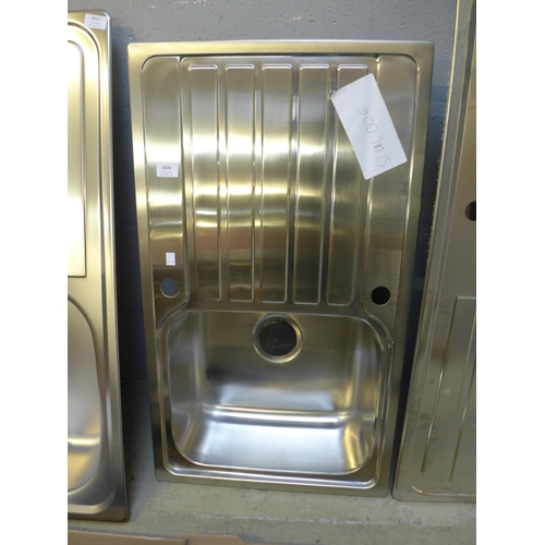 4028 - Stainless steel 1.0  Bowl Sink with drainer *This lot is subject to VAT