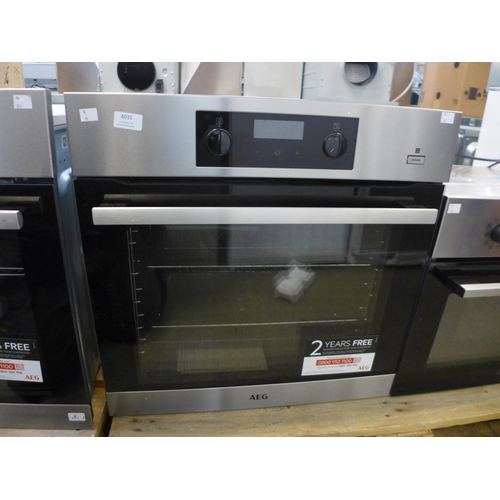 4035 - AEG Single Multifunction Steambake Oven ,original RRP £274.99 + Vat *This lot is subject to Vat