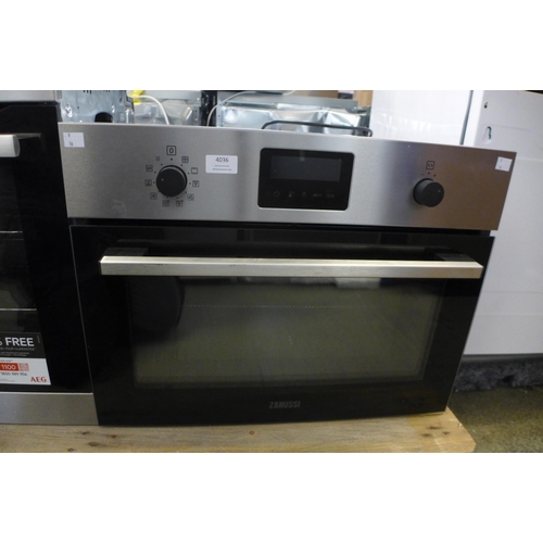 4036 - Zanussi Compact Multifunction Oven with Microwave - Stainless Steel ,original RRP £540.83 + Vat  *Th... 