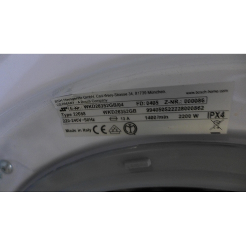 4201 - Bosch integrated washing machine, original RRP £999 + Vat *This lot is subject to Vat