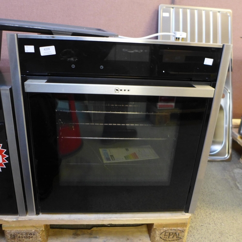 4209 - Neff Single Multifunction Pyrolytic Oven With Slide & Hide ,original RRP £1165.84 + Vat  *This lot i... 