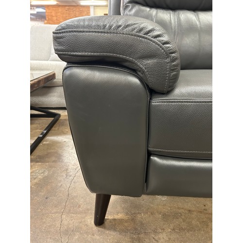 3104A - Grace Grey Leather Power Reclining Armchair, Original RRP £499.99 + Vat (4217-10) *This lot is subje... 