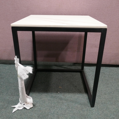 6229 - Sofia White Nest Of Tables (Damaged) Original RRP £99.99 + Vat  (341-408) *This lot is subject to Va... 