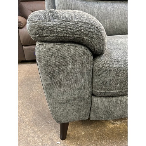 3161 - Grace Charcoal Fabric Large 2 Seater Electric Reclining sofa (requires power leads), Original RRP £8... 