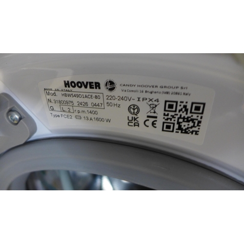 4105 - Hoover H-Wash 300 Lite Integrated Washing Machine (9kg) ,original RRP £382.5 + Vat *This lot is subj... 