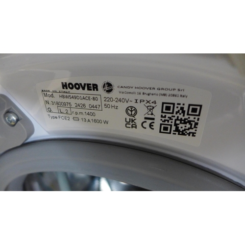 4105 - Hoover H-Wash 300 Lite Integrated Washing Machine (9kg) ,original RRP £382.5 + Vat *This lot is subj... 