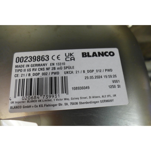 4119 - Blanco 1.5 Bowl Stainless Steel Sink, original RRP £132.5 + Vat  *This lot is subject to Vat