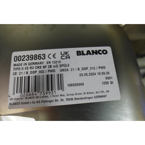 4119 - Blanco 1.5 Bowl Stainless Steel Sink, original RRP £132.5 + Vat  *This lot is subject to Vat