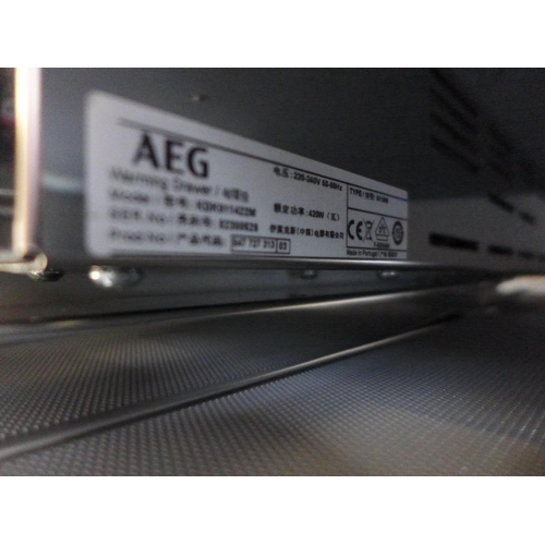 4125 - AEG Stainless Steel with Black Glass Warming Drawer ,original RRP £399.17 + Vat  *This lot is subjec... 