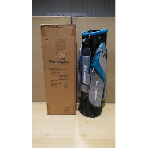 6283 - Ben Sayers DLX cart bag grey/turquoise, boxed