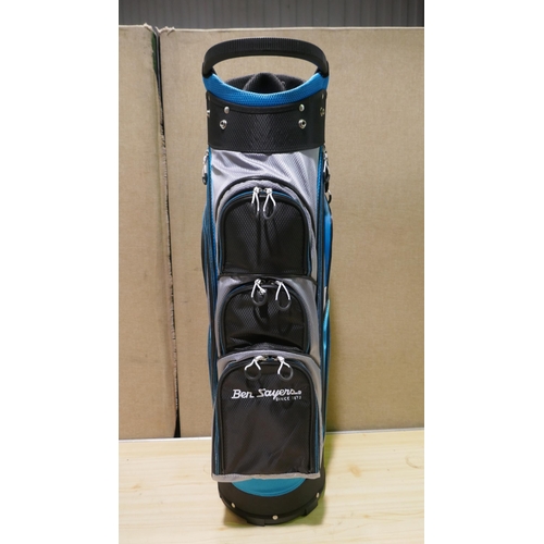 6283 - Ben Sayers DLX cart bag grey/turquoise, boxed