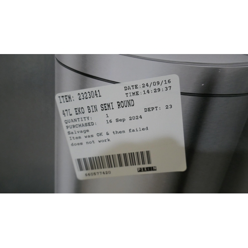 6027 - 47L Eko Semi Round Sensor Bin With Box (345-182) *This lot is subject to Vat