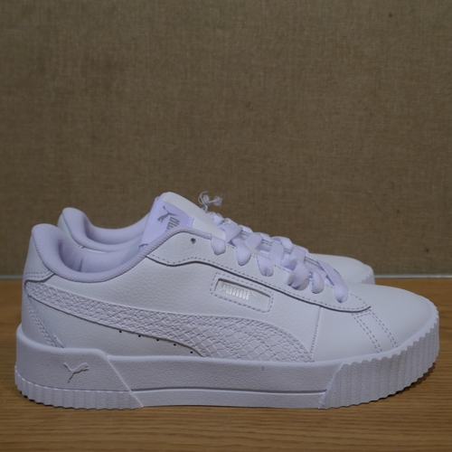 6127 - A pair of Puma C Crew Snake White trainers with box, Size UK5 (345-695) *This lot is subject to Vat