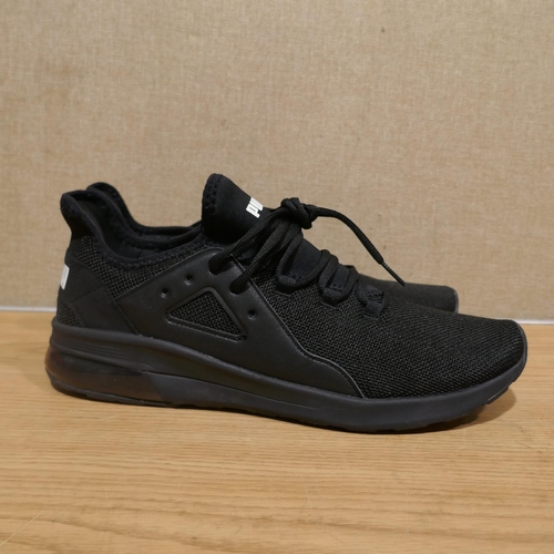 6128 - A pair of Puma Electron Street C Black trainers with box, Size UK11 (345-696) *This lot is subject t... 