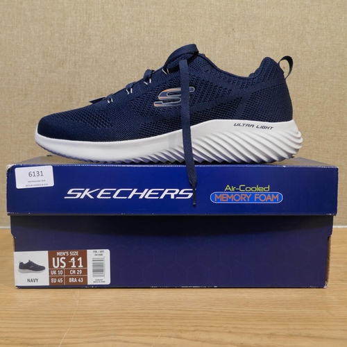 6131 - A pair of Men's Navy Skechers trainers with box, Size UK10 (345-699) *This lot is subject to Vat