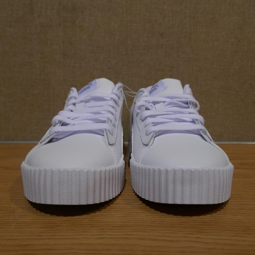 6144 - A pair of Puma C Crew Snake White trainers with box, Size UK6 (345-707) *This lot is subject to Vat