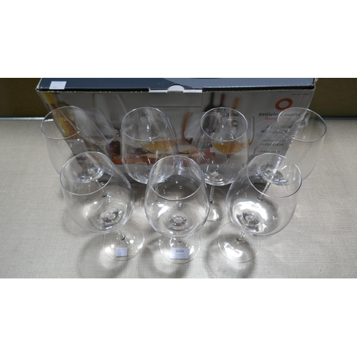 6044 - Stolzle Wine Stem glasses with box (One missing) (345-166) *This lot is subject to Vat