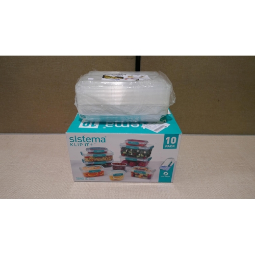 6058 - Sistema Klip It Plus storage Set and Microwave Containers With Lids (345-136,137) *This lot is subje... 