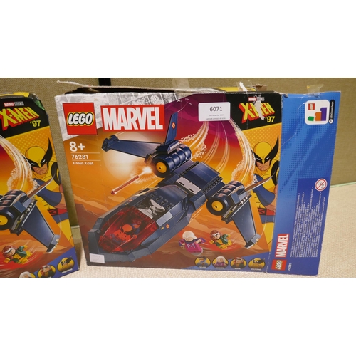 6071 - Two Lego Marvel X-Men Blackbird Jets  (345-112,113) *This lot is subject to Vat