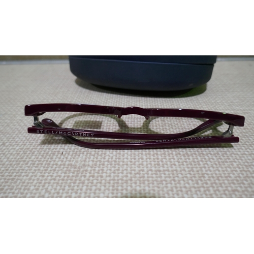 6114 - Stella McCartney Burgundy Plastic Glasses (345-60) *This lot is subject to Vat