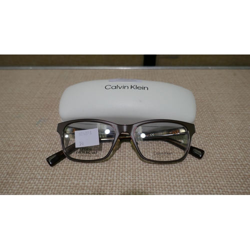 6117 - Calvin Klein Brown Metal Glasses (345-51) *This lot is subject to Vat