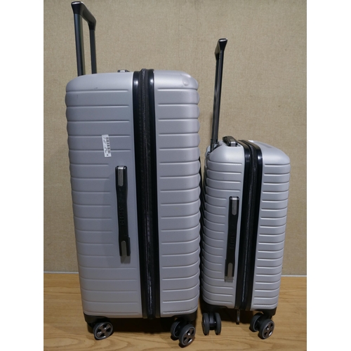 6226 - Delsey Luggage 2 Piece Silver Trunk Set - damaged, Original RRP £119.99 + Vat  (345-360) *This lot i... 