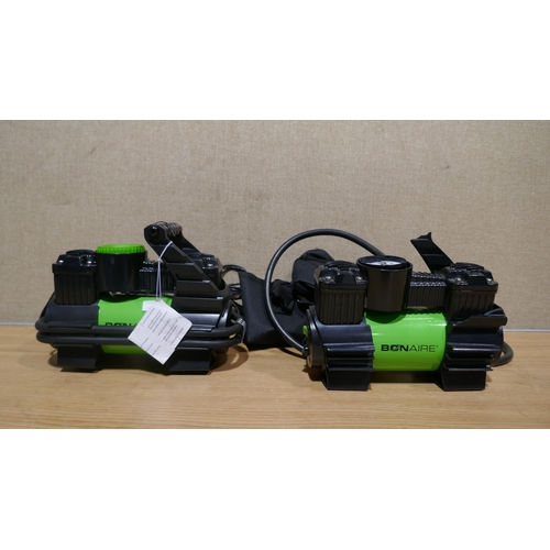 6239 - Two Bon Aire 12V Inflators - model no - Tc12Cuk - damaged (345-298,617) *This lot is subject to Vat