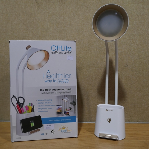 6240 - Ottlite Led Organiser Desk Lamp (345-303) *This lot is subject to Vat