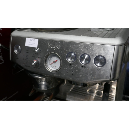 6251 - Sage Barista Impress Express Coffee Machine - model no - Ses876Bss4Guk1, Original RRP £539.99 + Vat ... 