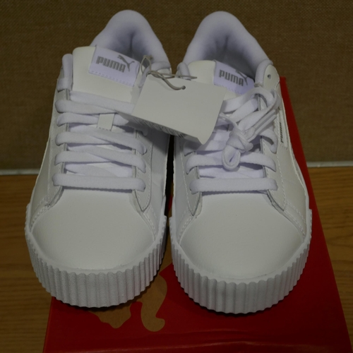 6266 - A pair of Puma C Crew Snake White trainers with box, Size UK4.5 (345-718) *This lot is subject to Va... 