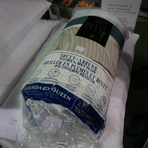 6288 - Two Hotel Grand Down Roll Jumbo Pillows   (345-84) *This lot is subject to Vat