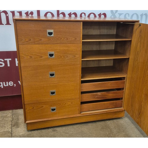 14 - A Danish teak fitted tallboy