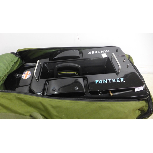 5075 - A Panther remote control bait boat with Lucky Fish Finder 918 sonar system in carry case