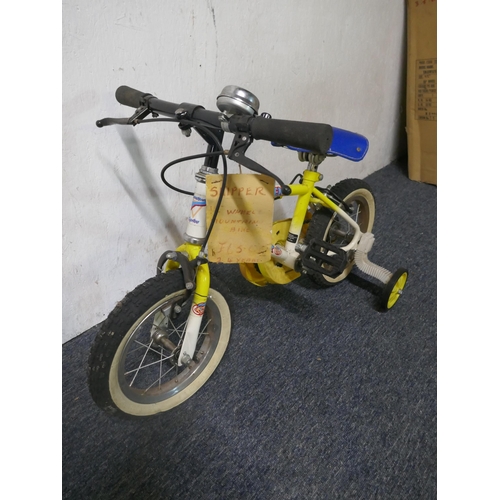 8027 - A Universal Cycles Panther small childs BMX bike with stabilisers and a Townsend Skipper small child... 