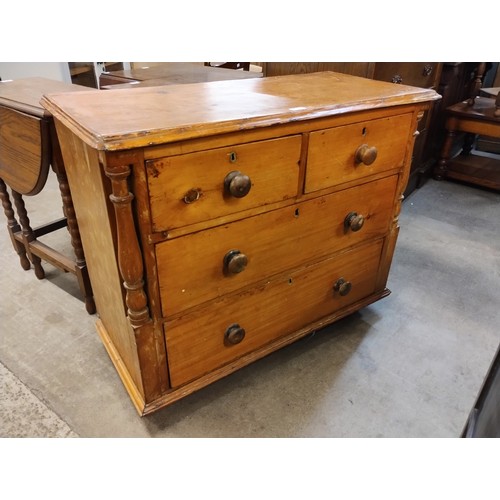 151 - A Victorian pine chest of drawers