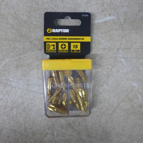 5002 - Approximately 20 sets of Raptor PH2 tool screwdriver bits