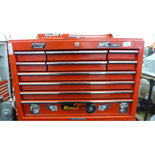 5038 - A Mac Tools 20 drawer 2 piece tool chest with a large amount of hand tools including Mac Tools, Snap... 