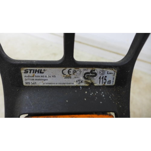 5058 - A Stihl MS361 petrol chainsaw body, no bar or chain