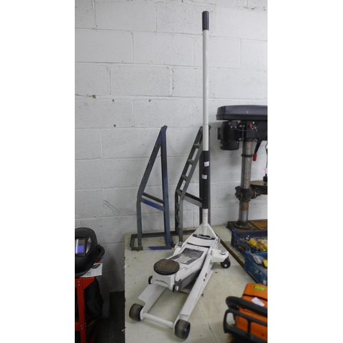 5063 - A Rapid Lift Dual pump Low entry trolley jack and 2 metal car ramps