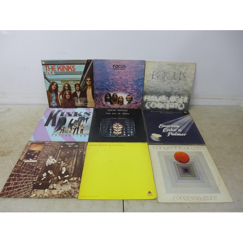 5078 - A box of approximately 50 rock and prog rock LPs including Pink Floyd, Rolling Stones, Wishbone Ash,... 